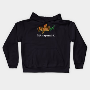 Veganish it's complicated Kids Hoodie